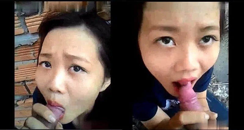 Ghệ bú cục thịt ở vườn sau nhà